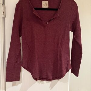 Chaser Maroon Long Sleeve Top